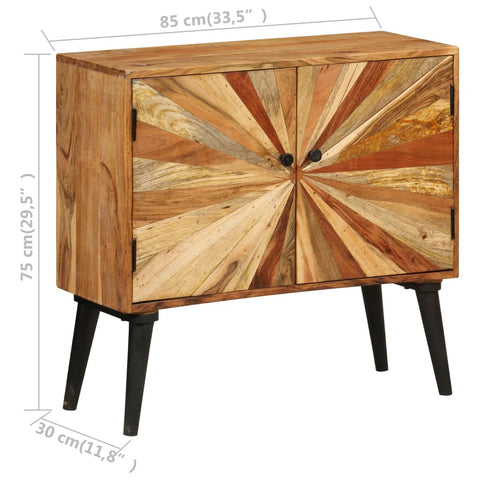 vidaXL Sideboard Massivholz Mango 85x30x75 cm