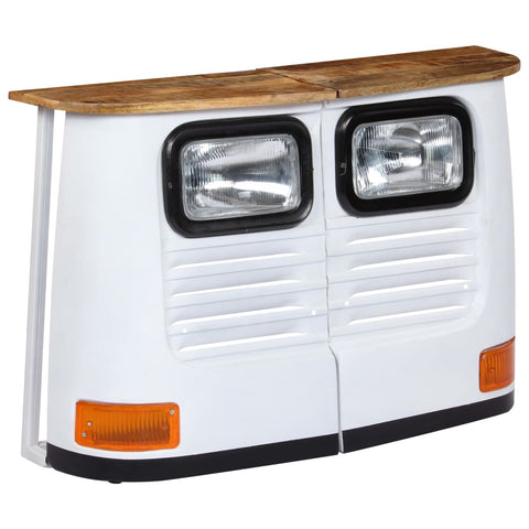 LKW-Sideboard Massivholz Mango Weiß