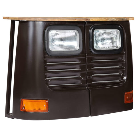 LKW-Sideboard Massivholz Mango Dunkelgrau