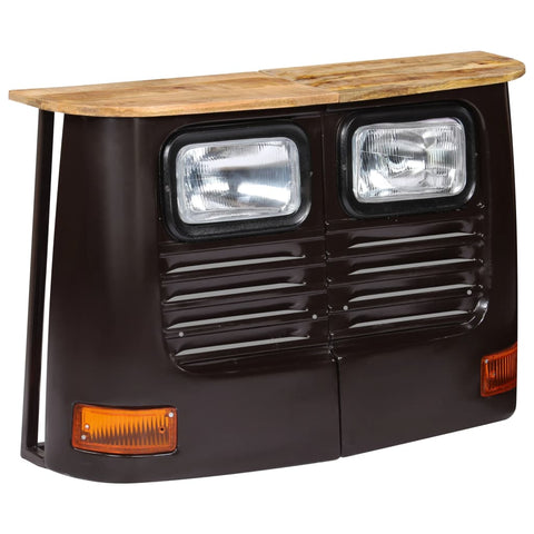 LKW-Sideboard Massivholz Mango Dunkelgrau