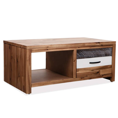 vidaXL Couchtisch Massivholz Akazie 90x50x37,5 cm