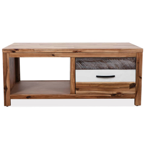 vidaXL Couchtisch Massivholz Akazie 90x50x37,5 cm