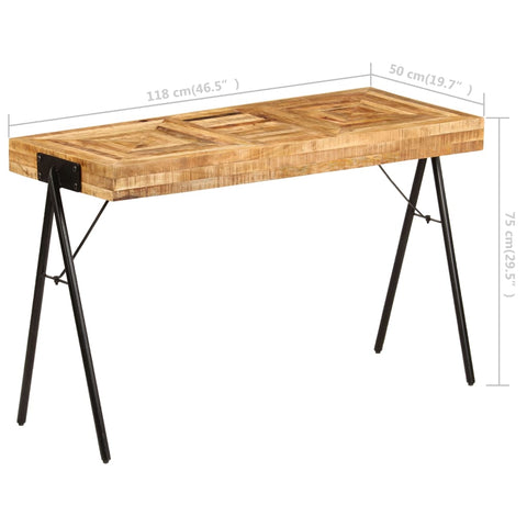 vidaXL Schreibtisch Massivholz Mango 118 x 50 x 75 cm