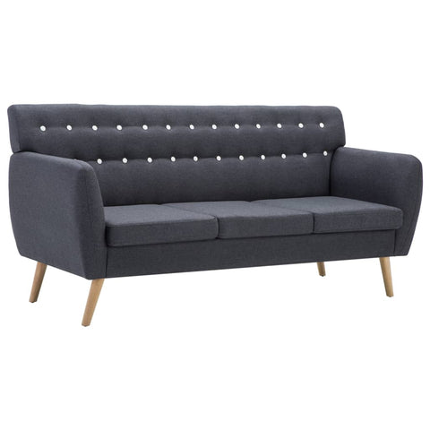 3-Sitzer-Sofa Stoff 172x70x82 cm Dunkelgrau