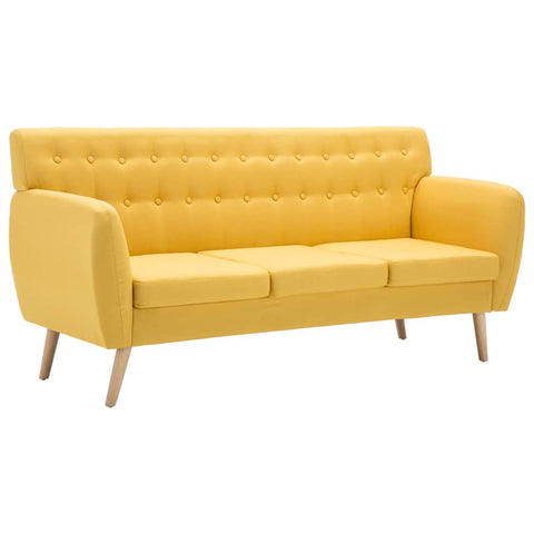 3-Sitzer-Sofa Stoff 172x70x82 cm Gelb