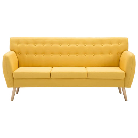 3-Sitzer-Sofa Stoff 172x70x82 cm Gelb