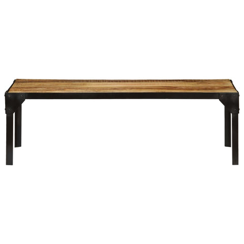 vidaXL Couchtisch Raues Massives Mangoholz und Stahl 110 cm