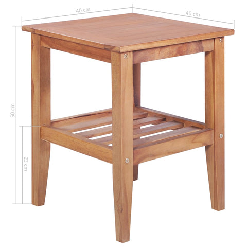 vidaXL Couchtisch 40x40x50 cm Quadratisch Massivholz Teak