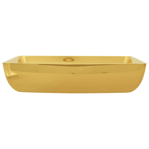 vidaXL Waschbecken 71 x 38 x 13,5 cm Keramik Golden