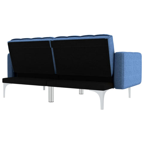 Schlafsofa Blau Stoff