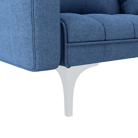 Schlafsofa Blau Stoff