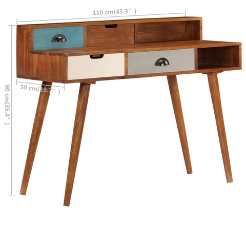 vidaXL Schreibtisch 110 x 50 x 90 cm Akazienholz Massiv