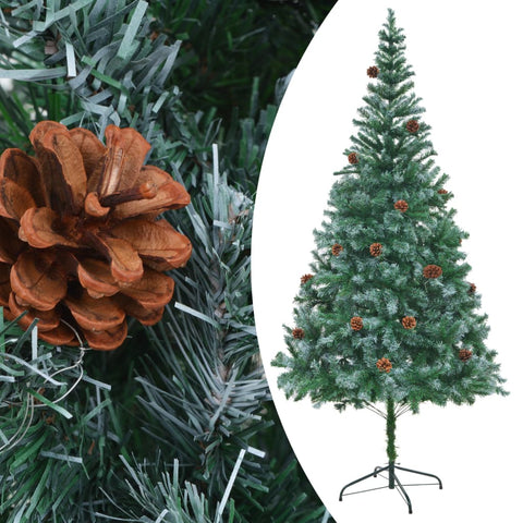 Künstlicher Weihnachtsbaum mit Tannenzapfen 210 cm