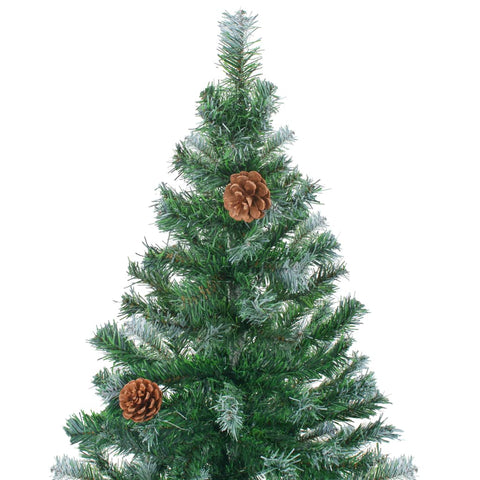 Künstlicher Weihnachtsbaum mit Tannenzapfen 210 cm