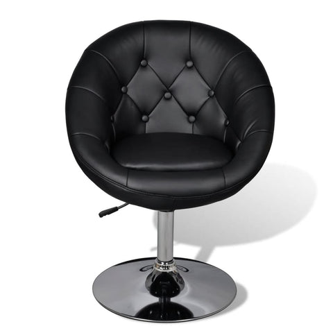 vidaXL Cocktailsessel Schwarz Kunstleder