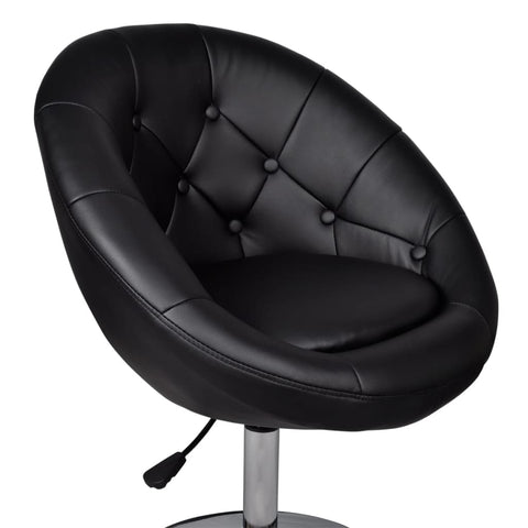 vidaXL Cocktailsessel 2 Stk. Schwarz Kunstleder