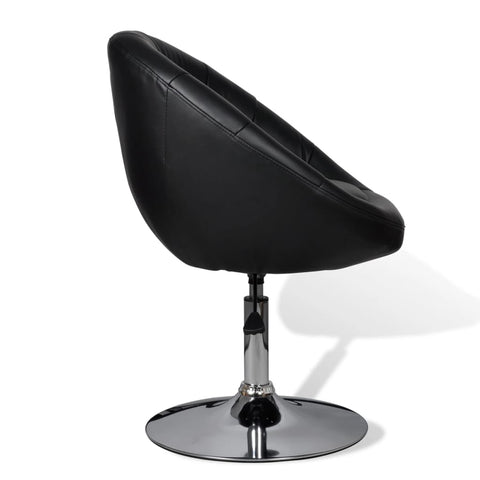 vidaXL Cocktailsessel 2 Stk. Schwarz Kunstleder