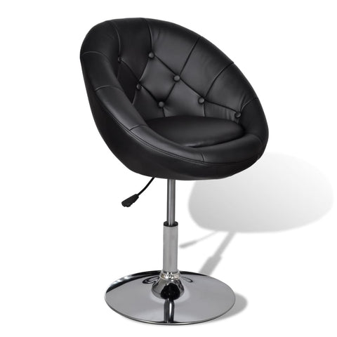 vidaXL Cocktailsessel 2 Stk. Schwarz Kunstleder