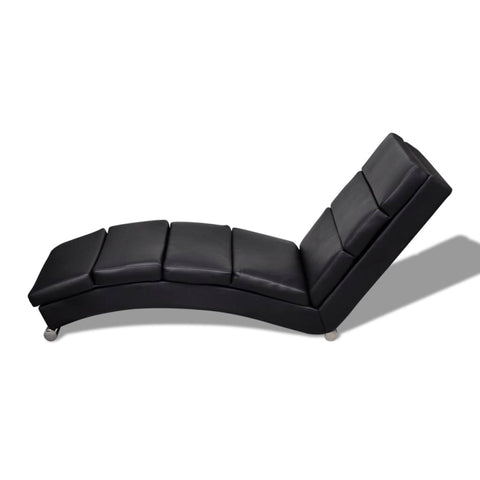 Chaiselongue Schwarz Kunstleder