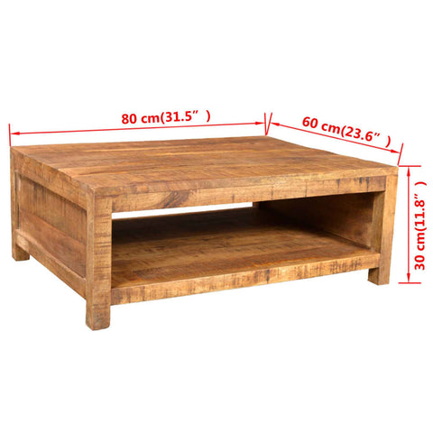 vidaXL Couchtisch Massivholz Mango