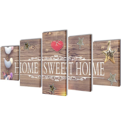 Bilder Dekoration Set Home Sweet Home 200 x 100 cm