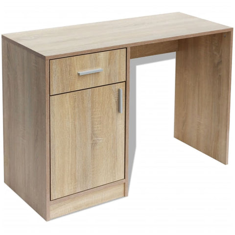 vidaXL Schreibtisch mit Schublade und Schrank Eiche 100x40x73 cm