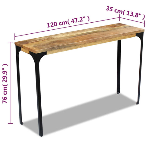 vidaXL Konsolentisch Mangoholz 120x35x76 cm