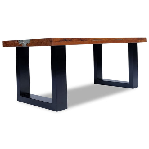 vidaXL Couchtisch Teak Harz 100x50 cm