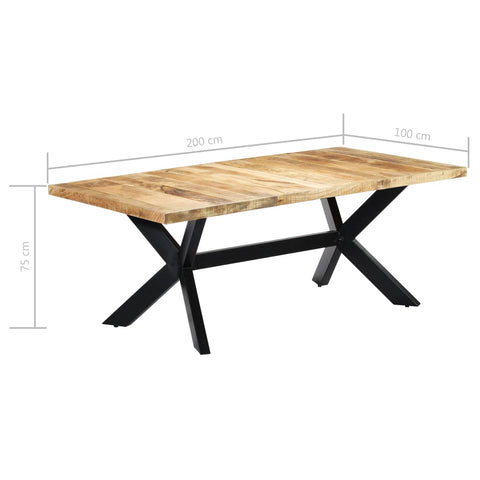 vidaXL Esstisch 200×100×75 cm Massivholz Mango