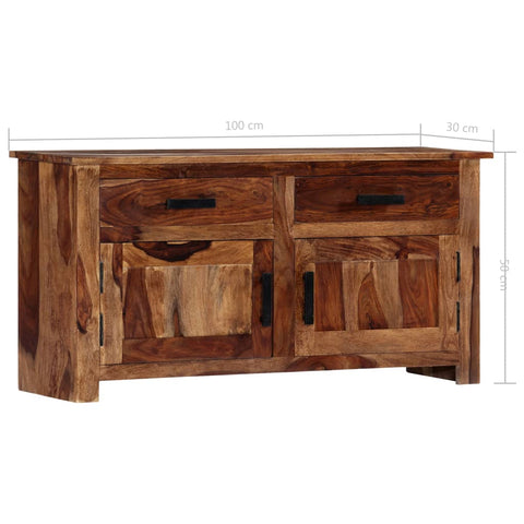 vidaXL Sideboard 100x30x50 cm Massivholz