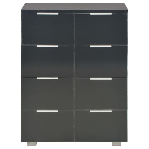 vidaXL Sideboard Hochglanz-Schwarz 60x35x80 cm Holzwerkstoff