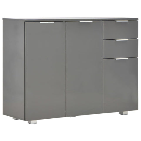 vidaXL Sideboard Hochglanz-Grau 107x35x80,5 cm