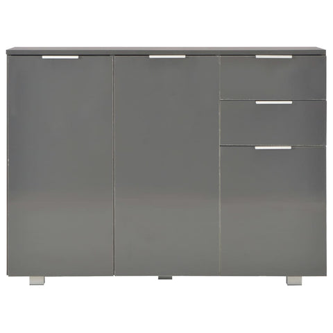 vidaXL Sideboard Hochglanz-Grau 107x35x80,5 cm