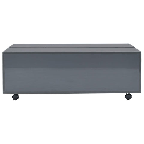 vidaXL Couchtisch Hochglanz-Grau 100x100x35 cm