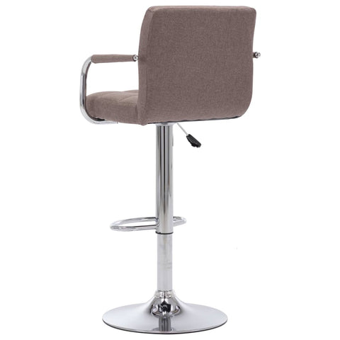 vidaXL Barhocker 2 Stk. Taupe Stoff