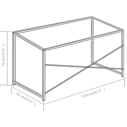 vidaXL Computertisch Weiß und Eiche 120x60x70 cm