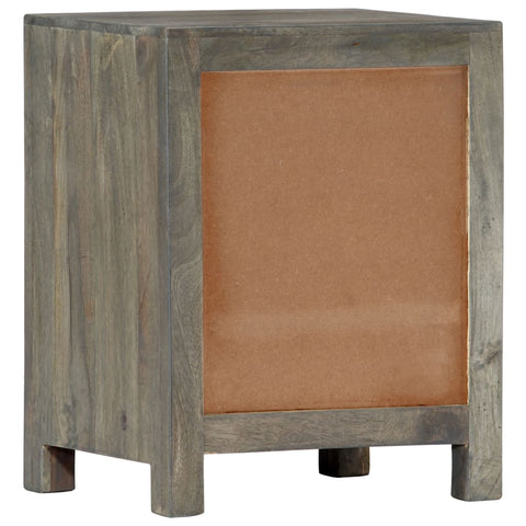 vidaXL Nachttisch Grau 40x30x50 cm Massivholz Mango