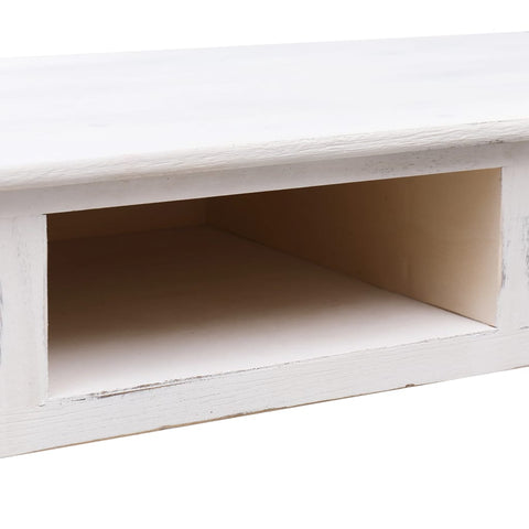 vidaXL Konsolentisch Antik-Weiß 110 x 45 x 76 cm Holz