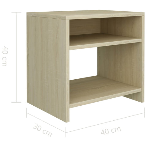 vidaXL Nachttisch Sonoma Eiche 40x30x40 cm Holzwerkstoff