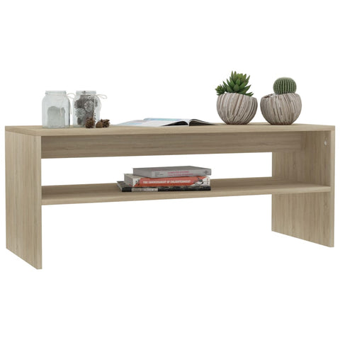 vidaXL Couchtisch Sonoma-Eiche 100x40x40 cm Holzwerkstoff