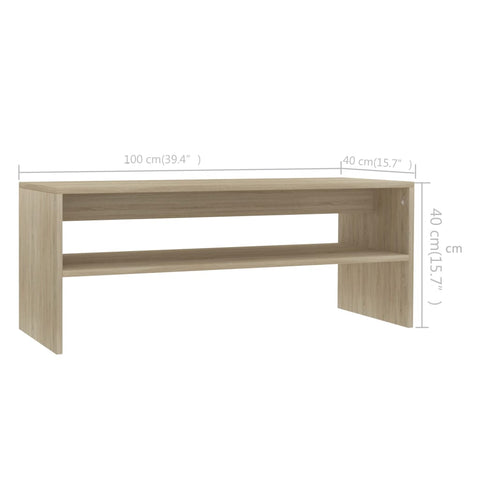 vidaXL Couchtisch Sonoma-Eiche 100x40x40 cm Holzwerkstoff