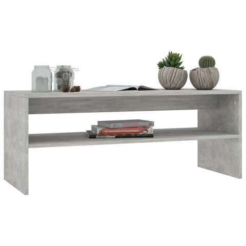 vidaXL Couchtisch Betongrau 100x40x40 cm Holzwerkstoff