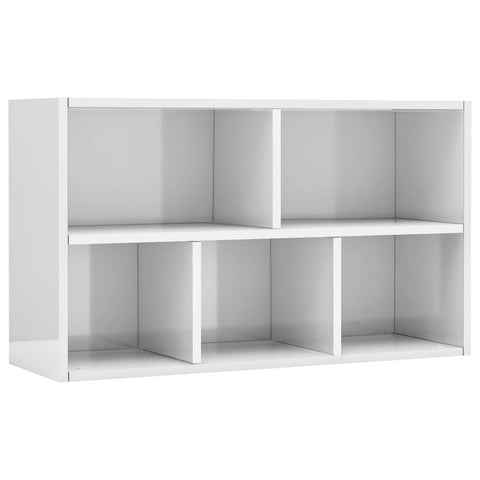 Bücherregal/Sideboard Hochglanz-Weiß 50x25x80 cm Holzwerkstoff