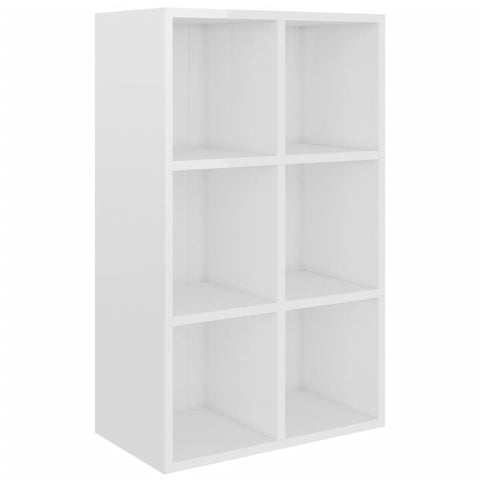 Bücherregal/Sideboard Hochglanz-Weiß 66x30x98 cm Holzwerkstoff