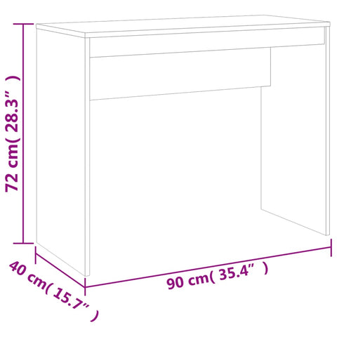 vidaXL Schreibtisch Sonoma-Eiche 90x40x72 cm Holzwerkstoff