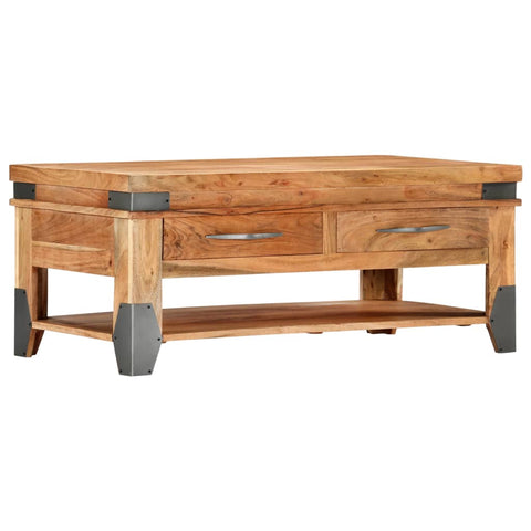 vidaXL Couchtisch 110x52x45 cm Massivholz Akazie