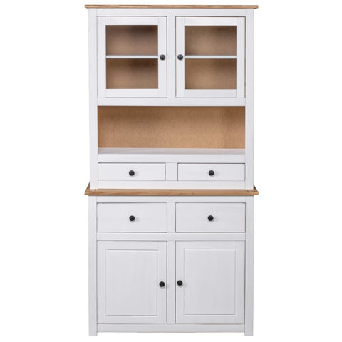 vidaXL Highboard Weiß 93x40,5x180 cm Kiefernholz Panama