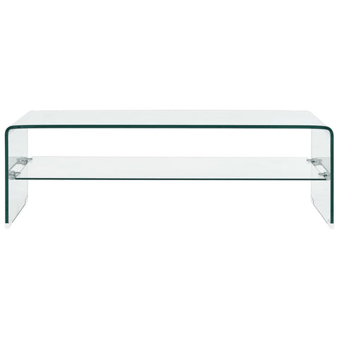 vidaXL Couchtisch Transparent 98×45×31 cm Hartglas