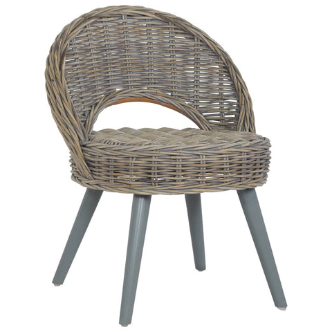 vidaXL Sessel Kubu-Rattan Grau