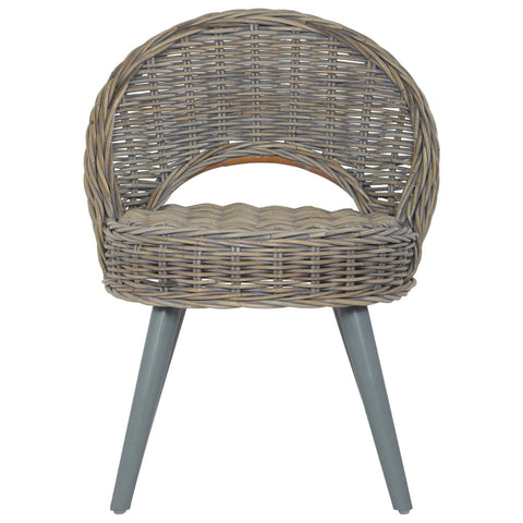 vidaXL Sessel Kubu-Rattan Grau